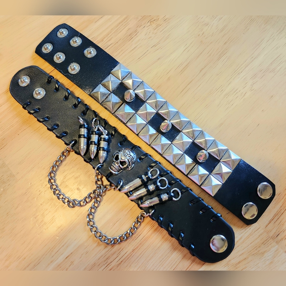 Metal Studded Bracelets- set of 2